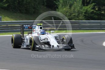 World © Octane Photographic Ltd. Williams Martini Racing, Williams Mercedes FW38 – Valtteri Bottas. Friday 22nd July 2016, F1 Hungarian GP Practice 2, Hungaroring, Hungary. Digital Ref : 1641CB1D6833