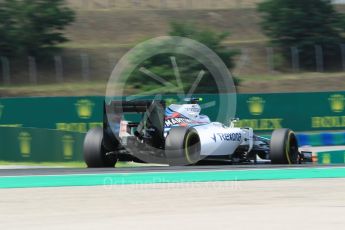World © Octane Photographic Ltd. Williams Martini Racing, Williams Mercedes FW38 – Valtteri Bottas. Friday 22nd July 2016, F1 Hungarian GP Practice 2, Hungaroring, Hungary. Digital Ref : 1641CB1D6836