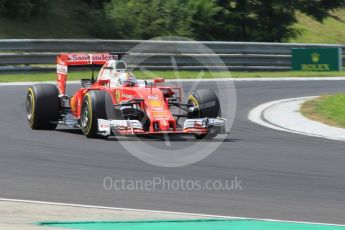 World © Octane Photographic Ltd. Scuderia Ferrari SF16-H – Sebastian Vettel. Friday 22nd July 2016, F1 Hungarian GP Practice 2, Hungaroring, Hungary. Digital Ref : 1641CB1D6866
