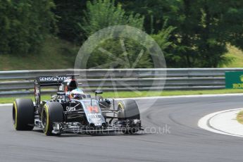 World © Octane Photographic Ltd. McLaren Honda MP4-31 – Fernando Alonso. Friday 22nd July 2016, F1 Hungarian GP Practice 2, Hungaroring, Hungary. Digital Ref : 1641CB1D6905