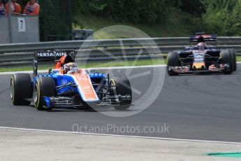 World © Octane Photographic Ltd. Manor Racing MRT05 - Pascal Wehrlein. Friday 22nd July 2016, F1 Hungarian GP Practice 2, Hungaroring, Hungary. Digital Ref : 1641CB1D6968