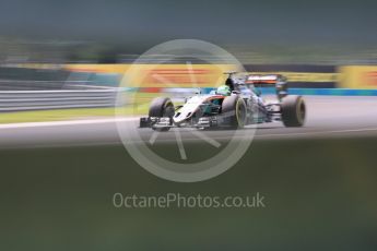 World © Octane Photographic Ltd. Sahara Force India VJM09 - Nico Hulkenberg. Friday 22nd July 2016, F1 Hungarian GP Practice 2, Hungaroring, Hungary. Digital Ref : 1641CB5D6924