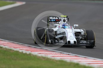 World © Octane Photographic Ltd. Williams Martini Racing, Williams Mercedes FW38 – Valtteri Bottas. Friday 22nd July 2016, F1 Hungarian GP Practice 2, Hungaroring, Hungary. Digital Ref : 1641LB1D1843