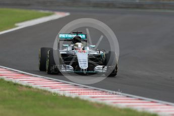 World © Octane Photographic Ltd. Mercedes AMG Petronas W07 Hybrid – Lewis Hamilton. Friday 22nd July 2016, F1 Hungarian GP Practice 2, Hungaroring, Hungary. Digital Ref : 1641LB1D1907