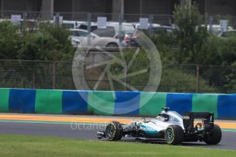 World © Octane Photographic Ltd. Mercedes AMG Petronas W07 Hybrid – Lewis Hamilton. Friday 22nd July 2016, F1 Hungarian GP Practice 2, Hungaroring, Hungary. Digital Ref : 1641LB1D1967