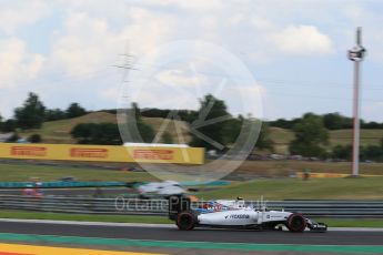 World © Octane Photographic Ltd. Williams Martini Racing, Williams Mercedes FW38 – Valtteri Bottas. Friday 22nd July 2016, F1 Hungarian GP Practice 2, Hungaroring, Hungary. Digital Ref : 1641LB2D1243