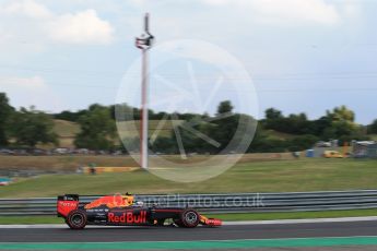 World © Octane Photographic Ltd. Red Bull Racing RB12 – Max Verstappen. Friday 22nd July 2016, F1 Hungarian GP Practice 2, Hungaroring, Hungary. Digital Ref : 1641LB2D1280