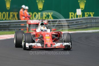 World © Octane Photographic Ltd. Scuderia Ferrari SF16-H – Sebastian Vettel. Saturday 23rd July 2016, F1 Hungarian GP Practice 3, Hungaroring, Hungary. Digital Ref :1647CB1D7597