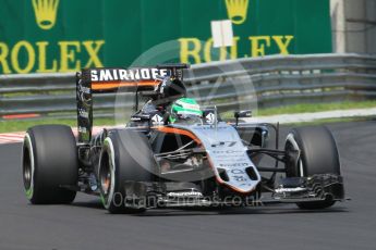 World © Octane Photographic Ltd. Sahara Force India VJM09 - Nico Hulkenberg. Saturday 23rd July 2016, F1 Hungarian GP Practice 3, Hungaroring, Hungary. Digital Ref :1647CB1D7815