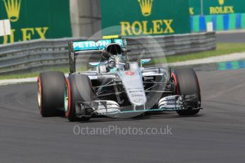 World © Octane Photographic Ltd. Mercedes AMG Petronas W07 Hybrid – Nico Rosberg. Saturday 23rd July 2016, F1 Hungarian GP Practice 3, Hungaroring, Hungary. Digital Ref :1647CB1D8081