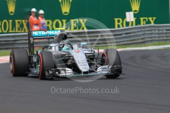 World © Octane Photographic Ltd. Mercedes AMG Petronas W07 Hybrid – Nico Rosberg. Saturday 23rd July 2016, F1 Hungarian GP Practice 3, Hungaroring, Hungary. Digital Ref :1647CB1D8125