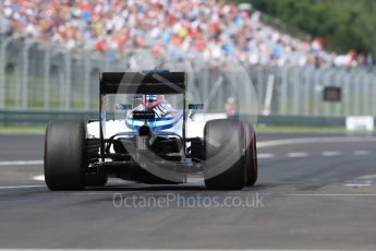 World © Octane Photographic Ltd. Williams Martini Racing, Williams Mercedes FW38 – Valtteri Bottas. Saturday 23rd July 2016, F1 Hungarian GP Practice 3, Hungaroring, Hungary. Digital Ref : 1647LB1D3334
