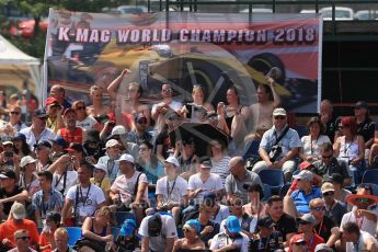 World © Octane Photographic Ltd. Renault Sport F1 Team - Kevin Magnussen fans. Saturday 23rd July 2016, F1 Hungarian GP Practice 3, Hungaroring, Hungary. Digital Ref : 1647LB1D3483