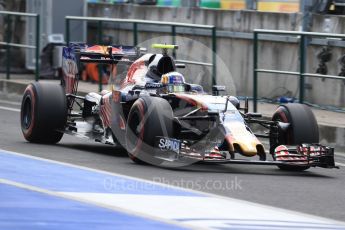 World © Octane Photographic Ltd. Scuderia Toro Rosso STR11 – Carlos Sainz. Saturday 23rd July 2016, F1 Hungarian GP Practice 3, Hungaroring, Hungary. Digital Ref : 1647LB1D3542