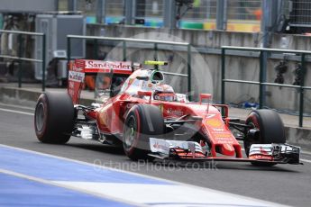 World © Octane Photographic Ltd. Scuderia Ferrari SF16-H – Kimi Raikkonen. Saturday 23rd July 2016, F1 Hungarian GP Practice 3, Hungaroring, Hungary. Digital Ref : 1647LB1D3606