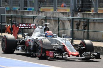 World © Octane Photographic Ltd. Haas F1 Team VF-16 – Romain Grosjean. Saturday 23rd July 2016, F1 Hungarian GP Practice 3, Hungaroring, Hungary. Digital Ref : 1647LB1D3651
