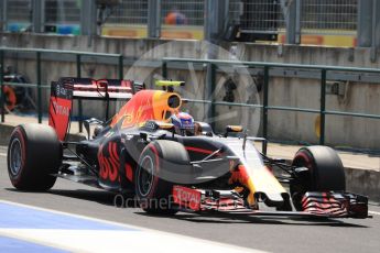 World © Octane Photographic Ltd. Red Bull Racing RB12 – Max Verstappen. Saturday 23rd July 2016, F1 Hungarian GP Practice 3, Hungaroring, Hungary. Digital Ref : 1647LB1D3661