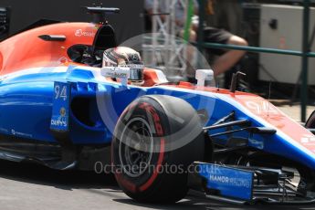 World © Octane Photographic Ltd. Manor Racing MRT05 - Pascal Wehrlein. Saturday 23rd July 2016, F1 Hungarian GP Practice 3, Hungaroring, Hungary. Digital Ref : 1647LB1D3767