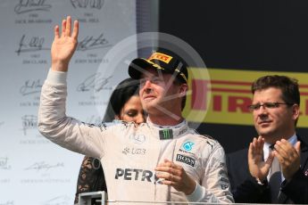 World © Octane Photographic Ltd. Mercedes AMG Petronas W07 Hybrid – Nico Rosberg. Sunday 24th July 2016, F1 Hungarian GP Podium, Hungaroring, Hungary. Digital Ref :