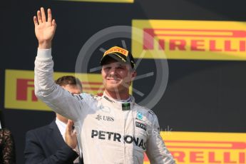 World © Octane Photographic Ltd. Mercedes AMG Petronas W07 Hybrid – Nico Rosberg. Sunday 24th July 2016, F1 Hungarian GP Podium, Hungaroring, Hungary. Digital Ref :