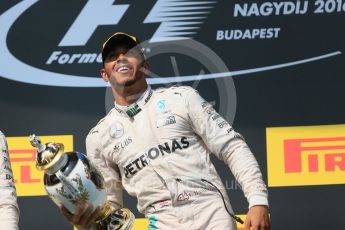World © Octane Photographic Ltd. Mercedes AMG Petronas W07 Hybrid – Lewis Hamilton. Sunday 24th July 2016, F1 Hungarian GP Podium, Hungaroring, Hungary. Digital Ref :