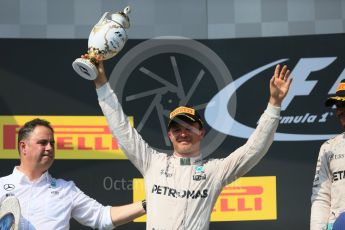 World © Octane Photographic Ltd. Mercedes AMG Petronas W07 Hybrid – Nico Rosberg. Sunday 24th July 2016, F1 Hungarian GP Podium, Hungaroring, Hungary. Digital Ref :