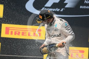 World © Octane Photographic Ltd. Mercedes AMG Petronas W07 Hybrid – Lewis Hamilton. Sunday 24th July 2016, F1 Hungarian GP Podium, Hungaroring, Hungary. Digital Ref :
