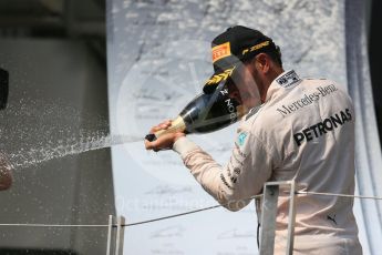 World © Octane Photographic Ltd. Mercedes AMG Petronas W07 Hybrid – Lewis Hamilton. Sunday 24th July 2016, F1 Hungarian GP Podium, Hungaroring, Hungary. Digital Ref :