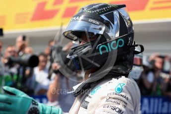 World © Octane Photographic Ltd. Mercedes AMG Petronas W07 Hybrid – Lewis Hamilton. Sunday 24th July 2016, F1 Hungarian GP Parc Ferme, Hungaroring, Hungary. Digital Ref :