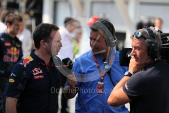 World © Octane Photographic Ltd. Red Bull Racing - Christian Horner. Sunday 24th July 2016, F1 Hungarian GP Parc Ferme, Hungaroring, Hungary. Digital Ref :