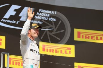 World © Octane Photographic Ltd. Mercedes AMG Petronas W07 Hybrid – Nico Rosberg. Sunday 24th July 2016, F1 Hungarian GP Podium, Hungaroring, Hungary. Digital Ref :