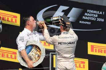 World © Octane Photographic Ltd. Mercedes AMG Petronas W07 Hybrid – Nico Rosberg. Sunday 24th July 2016, F1 Hungarian GP Podium, Hungaroring, Hungary. Digital Ref :