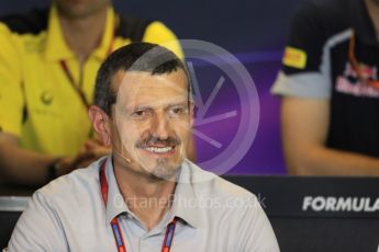 World © Octane Photographic Ltd. F1 Hungarian GP FIA Personnel Press Conference, Hungaroring, Hungary. Friday 22nd July 2016. Guenther Steiner – Haas F1 Team – Team Principal. Digital Ref : 1643LB1D2503