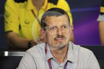 World © Octane Photographic Ltd. F1 Hungarian GP FIA Personnel Press Conference, Hungaroring, Hungary. Friday 22nd July 2016. Guenther Steiner – Haas F1 Team – Team Principal. Digital Ref : 1643LB1D2530