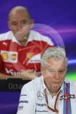 World © Octane Photographic Ltd. F1 Hungarian GP FIA Personnel Press Conference, Hungaroring, Hungary. Friday 22nd July 2016. Pat Symonds – Williams Martini Racing Chief Technical Officer. Digital Ref : 1643LB1D2652
