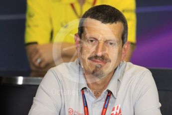 World © Octane Photographic Ltd. F1 Hungarian GP FIA Personnel Press Conference, Hungaroring, Hungary. Friday 22nd July 2016. Guenther Steiner – Haas F1 Team – Team Principal. Digital Ref : 1643LB1D2678