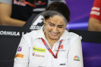 World © Octane Photographic Ltd. F1 Hungarian GP FIA Personnel Press Conference, Hungaroring, Hungary. Friday 22nd July 2016. Monisha Kaltenborn – Sauber F1 Team – Team Principal. Digital Ref : 1643LB1D2714
