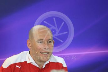 World © Octane Photographic Ltd. F1 Hungarian GP FIA Personnel Press Conference, Hungaroring, Hungary. Friday 22nd July 2016. Jock Clear – Scuderia Ferrari Senior Performance Engineer. Digital Ref : 1643LB1D2749