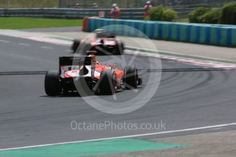 World © Octane Photographic Ltd. Arden International - GP2/11 – Jimmy Eriksson and Nabil Jeffri. Friday 22nd July 2016, GP2 Practice, Hungaroring, Hungary. Digital Ref :