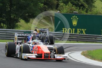 World © Octane Photographic Ltd. MP Motorsport - GP2/11 – Oliver Rowland and DAMS - GP2/11 – Alex Lynn. Friday 22nd July 2016, GP2 Qualifying, Hungaroring, Hungary. Digital Ref :