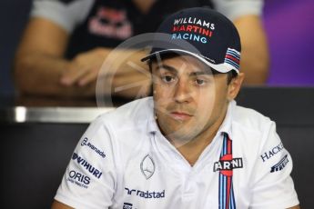 World © Octane Photographic Ltd. F1 British GP FIA Drivers’ Press Conference, Hungaroring, Hungary. Thursday 21st July 2016. Williams Martini Racing – Felipe Massa. Digital Ref :1635LB1D0014