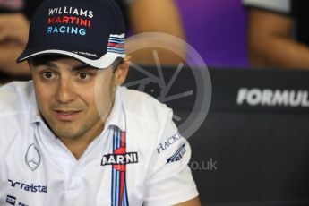 World © Octane Photographic Ltd. F1 British GP FIA Drivers’ Press Conference, Hungaroring, Hungary. Thursday 21st July 2016. Williams Martini Racing – Felipe Massa. Digital Ref :1635LB1D0016
