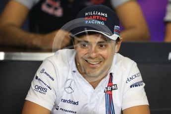World © Octane Photographic Ltd. F1 British GP FIA Drivers’ Press Conference, Hungaroring, Hungary. Thursday 21st July 2016. Williams Martini Racing – Felipe Massa. Digital Ref :1635LB1D0029