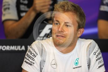 World © Octane Photographic Ltd. F1 British GP FIA Drivers’ Press Conference, Hungaroring, Hungary. Thursday 21st July 2016. Mercedes AMG Petronas – Nico Rosberg. Digital Ref :1635LB1D0044