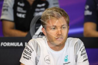 World © Octane Photographic Ltd. F1 British GP FIA Drivers’ Press Conference, Hungaroring, Hungary. Thursday 21st July 2016. Mercedes AMG Petronas – Nico Rosberg. Digital Ref :1635LB1D0090