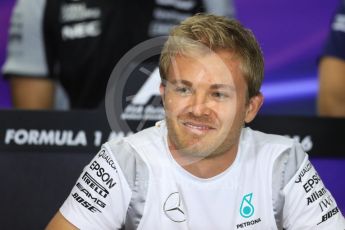World © Octane Photographic Ltd. F1 British GP FIA Drivers’ Press Conference, Hungaroring, Hungary. Thursday 21st July 2016. Mercedes AMG Petronas – Nico Rosberg. Digital Ref :1635LB1D0144