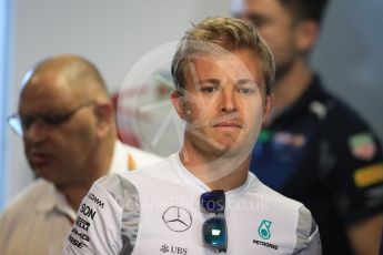 World © Octane Photographic Ltd. F1 British GP FIA Drivers’ Press Conference, Hungaroring, Hungary. Thursday 21st July 2016. Mercedes AMG Petronas – Nico Rosberg. Digital Ref :1635LB1D9584