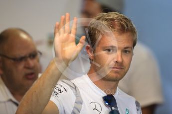World © Octane Photographic Ltd. F1 British GP FIA Drivers’ Press Conference, Hungaroring, Hungary. Thursday 21st July 2016. Mercedes AMG Petronas – Nico Rosberg. Digital Ref :1635LB1D9589