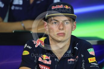 World © Octane Photographic Ltd. F1 British GP FIA Drivers’ Press Conference, Hungaroring, Hungary. Thursday 21st July 2016. Red Bull Racing – Max Verstappen. Digital Ref :1635LB1D9633