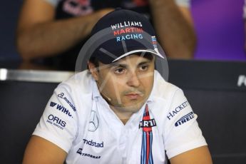 World © Octane Photographic Ltd. F1 British GP FIA Drivers’ Press Conference, Hungaroring, Hungary. Thursday 21st July 2016. Williams Martini Racing – Felipe Massa. Digital Ref :1635LB1D9679